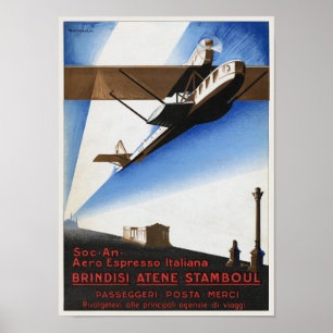 Italien Airline Vintage Poster 1924