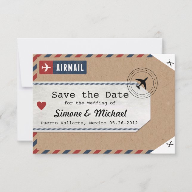 Italien Airmail Gepäckträger Tag Einladung Italien (Vorderseite)