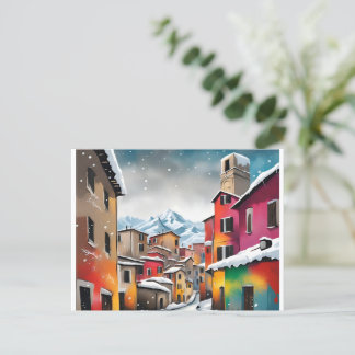 Italien, Alpes, Winterweihnachtskarte 2008 Postkarte