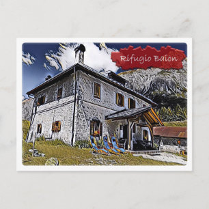 Italien Alphütte Baion - Elio Boni - Dolomiti - Postkarte