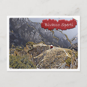 Italien - Alphütte Bivacco Sperti - Dolomiti Postkarte
