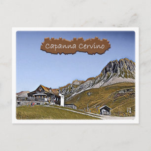 Italien - Alphütte Capanna Cervino - Dolomiti Postkarte