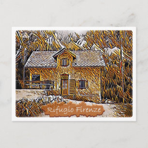 Italien - Alphütte Firenze - Dolomiti - Postkarte