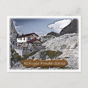 Italien - Alphütte Fonda-Savio - Dolomiti - Postkarte