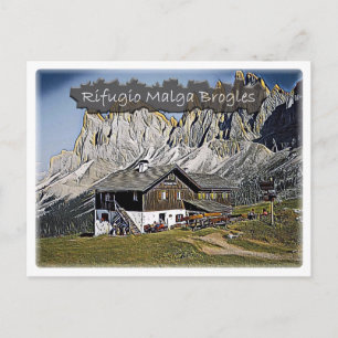 Italien - Alphütte Malga Brogles - Dolomiti - Postkarte