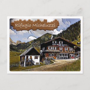 Italien - Alphütte Micheluzzi - Dolomiti Postkarte