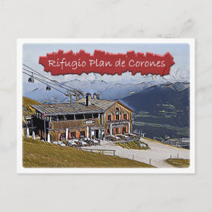Italien - Alphütte Plan de Corones - Dolomiti - Postkarte