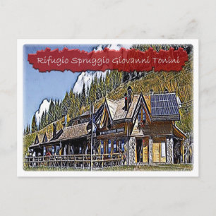 Italien - Alphütte Spruggio - Dolomiti - Postkarte
