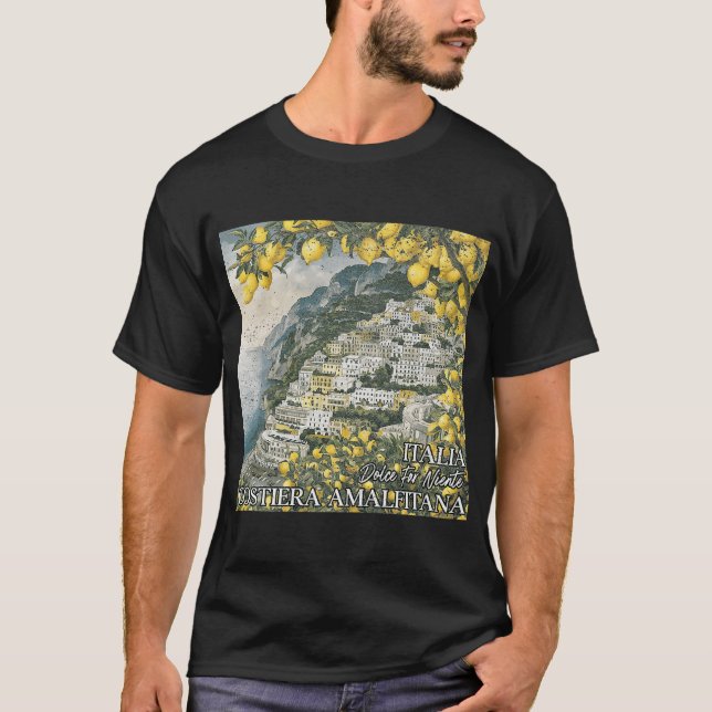Italien Amalfi Küste Lemon Souvenier Italia T-Shirt (Vorderseite)