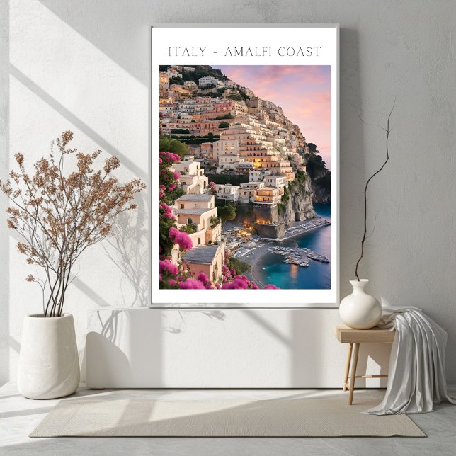 Italien Amalfi Küste Positano Blume Print Poster (Italy Amalfi Coast Positano Flowers Print Poster)