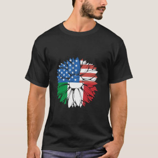 Italien Amerika USA Sonnenblume Italienischer Stol T-Shirt