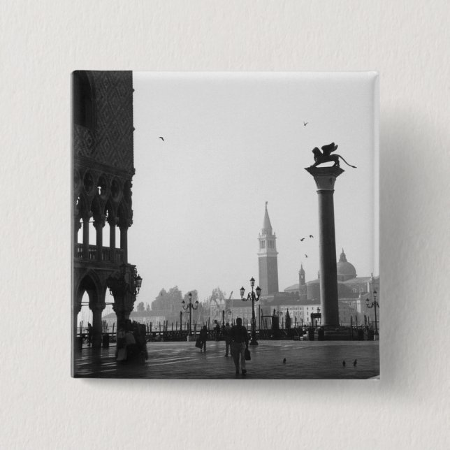 Italien-Andenken-Button-Knopf-Schmuck-Venedig-Löwe Button (Vorderseite)