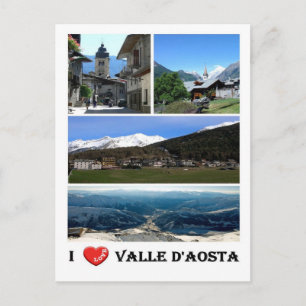 Italien - Aostatal - I Liebe - Postkarte