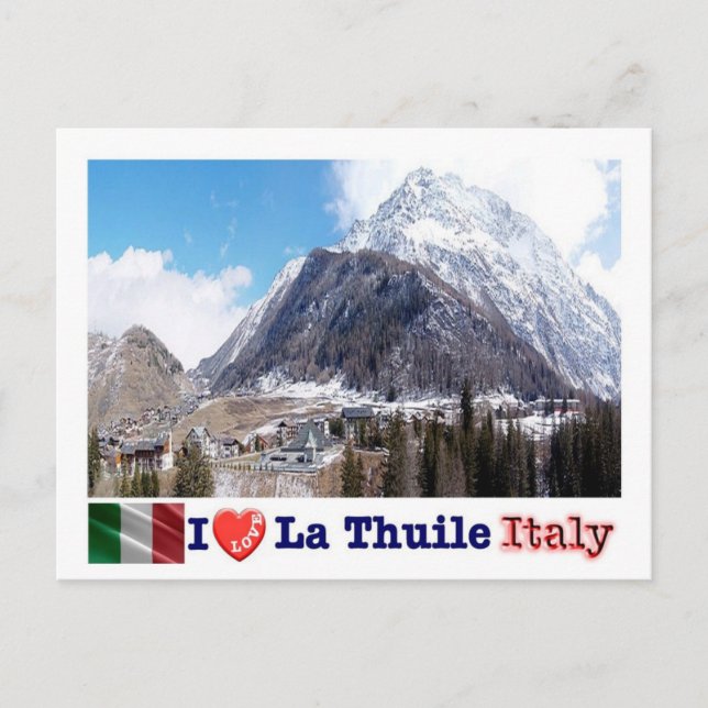 Italien - Aostatal - La Thuile - I Liebe - Postkarte (Vorderseite)