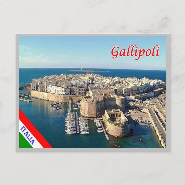 Italien - Apulien - Salento - Gallipoli Altstadt - Postkarte (Vorderseite)