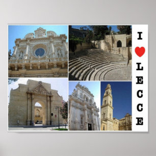 Italien - Apulien - Salento - Lecce - I Liebe - Poster