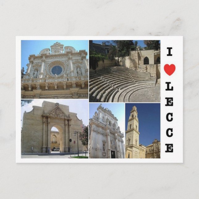 Italien - Apulien - Salento - Lecce - I Liebe - Postkarte (Vorderseite)