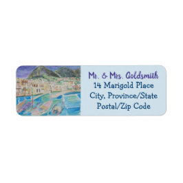 Italien Aquarelladressen-Labels