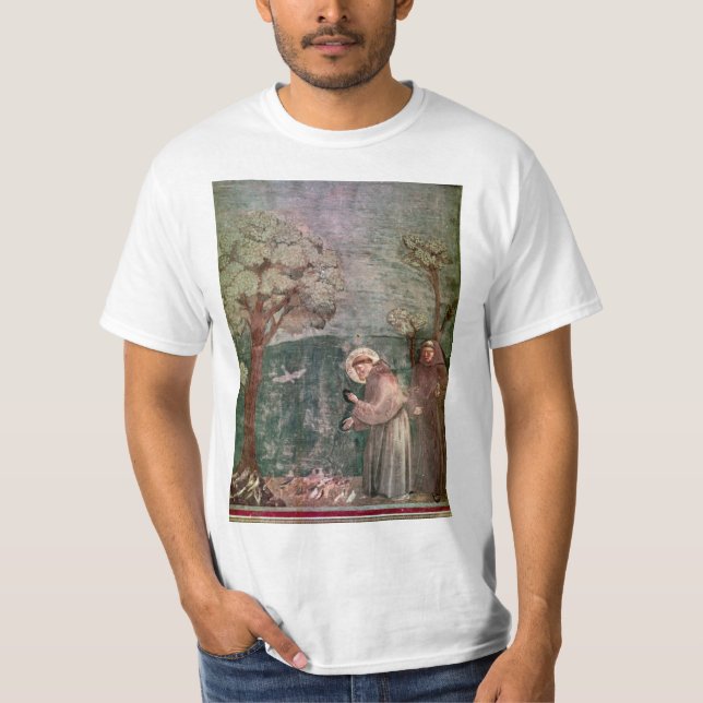 Italien, Assisi, St Francis und die Vögel T-Shirt (Vorderseite)