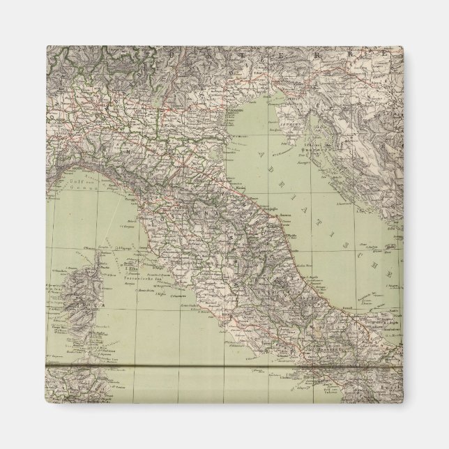Italien Atlas Map Magnet (Vorne)