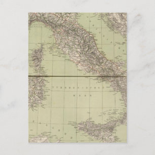 Italien Atlas Map Postkarte