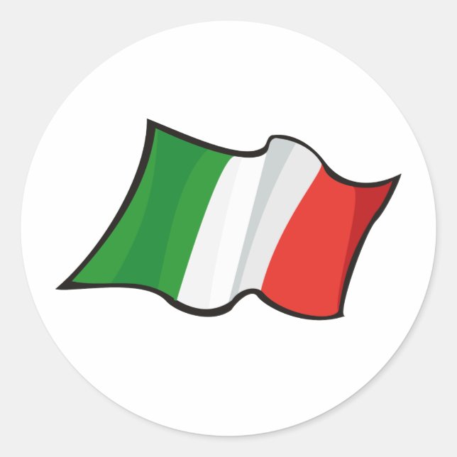 Italien-Aufkleber Runder Aufkleber (Vorderseite)