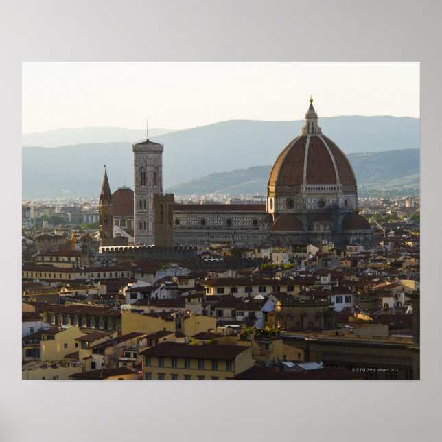 Italien, Aussicht auf Florenz mit Basilika di Sant Poster (Vorne)