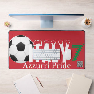 Italien Azzurri Stolz: Achempong 2026 Weltmeisters Schreibtischunterlage