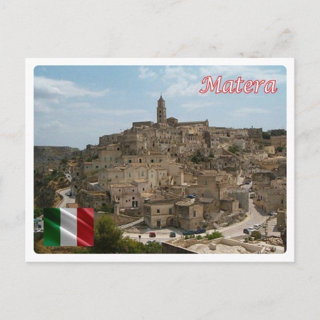Italien - Basilicata - Der Sassi von Matera - Postkarte (Vorderseite)