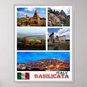 Italien - Basilicata - Mosaik - Poster