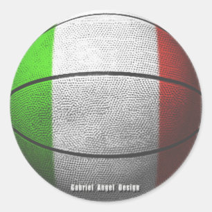 Italien Basketball Runder Aufkleber