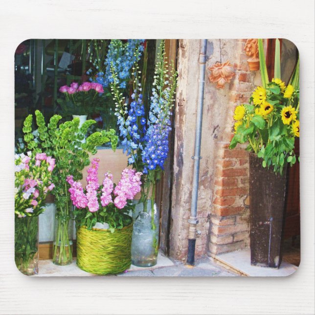 Italien - Blumen-Markt - SONNENBLUMEN Mousepad (Vorne)