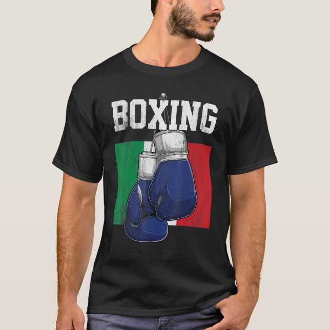 Italien Boxhandschuhe Boxer Boxing Italienische Fl T-Shirt (Vorderseite)