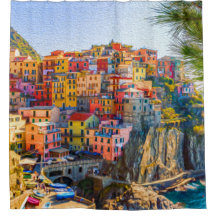 Italien Bunte Meer Häuser Malerei