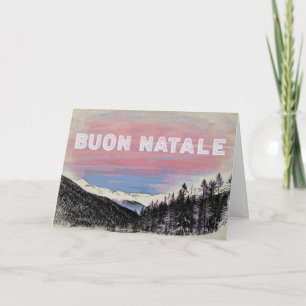 * Italien - Buon Natale Alpen Weihnachtskarte Karte
