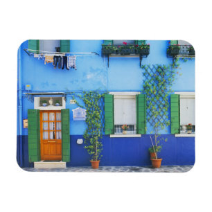 Italien, Burano Ein farbenfrohes Haus in Burano Magnet