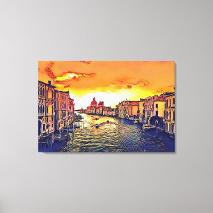 Italien - Canale Grande Digitale Kunst Leinwanddruck