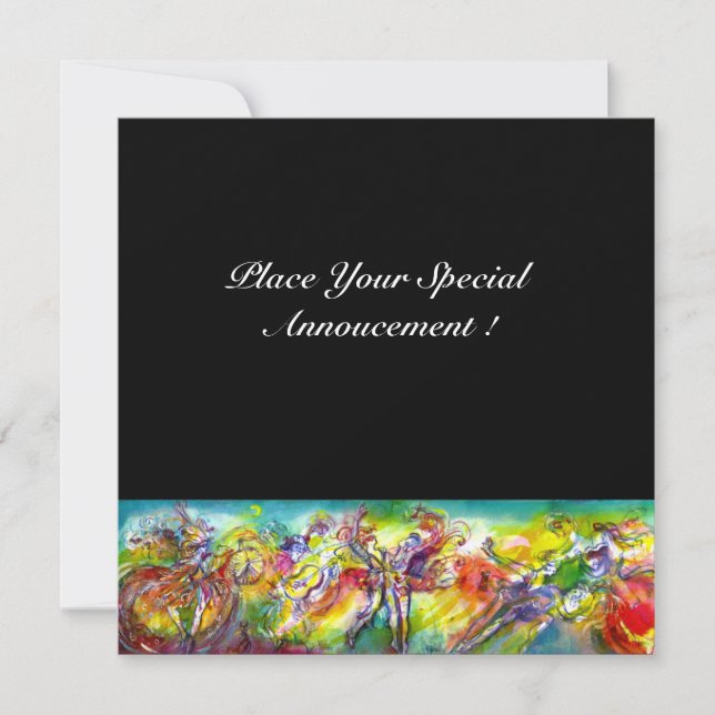 ITALIEN CARNIVAL Masquerade Ball, Tanz und Musik Ankündigung (Vorderseite)