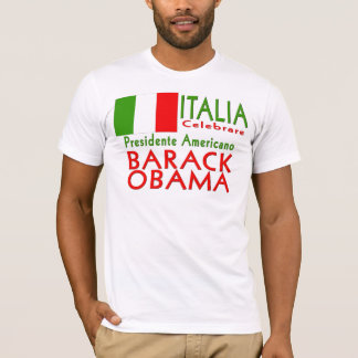 ITALIEN CELEBRARE Obama Giorno di Inaugurazione T-Shirt