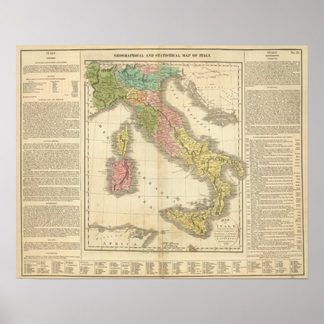 Italien Chonology Atlas Map Poster (Vorne)