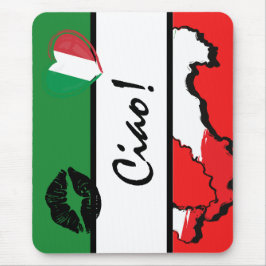 Italien Ciao Italienisches Herz Kiss Mouse Pad Mousepad