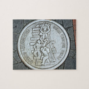 Italien - Cinque Terre Emblem - 8x10 - 110 pc Puzzle