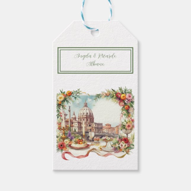 Italien, Einladung zum Abendessen in Florenz, Geschenkanhänger (Vorderseite)