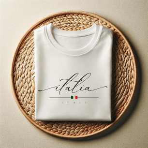 Italien   Elegantes Script-Shirt für Frauen T-Shirt
