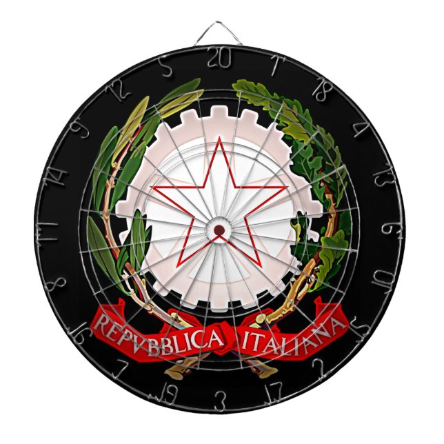 Italien Emblem Dark Dartscheibe (vorne)