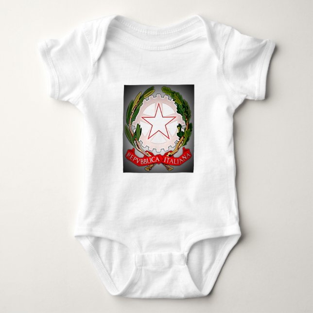 Italien Emblem Dark Edge Baby Strampler (Vorderseite)