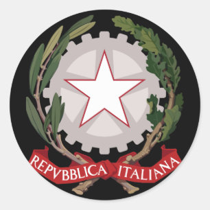Italien-Emblem Runder Aufkleber