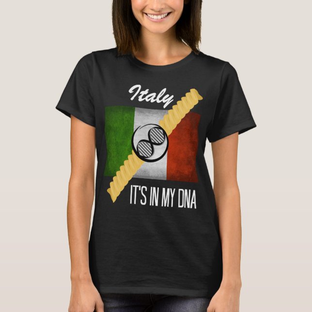 Italien Es ist in meiner DNA Molecule Italienische T-Shirt (Vorderseite)