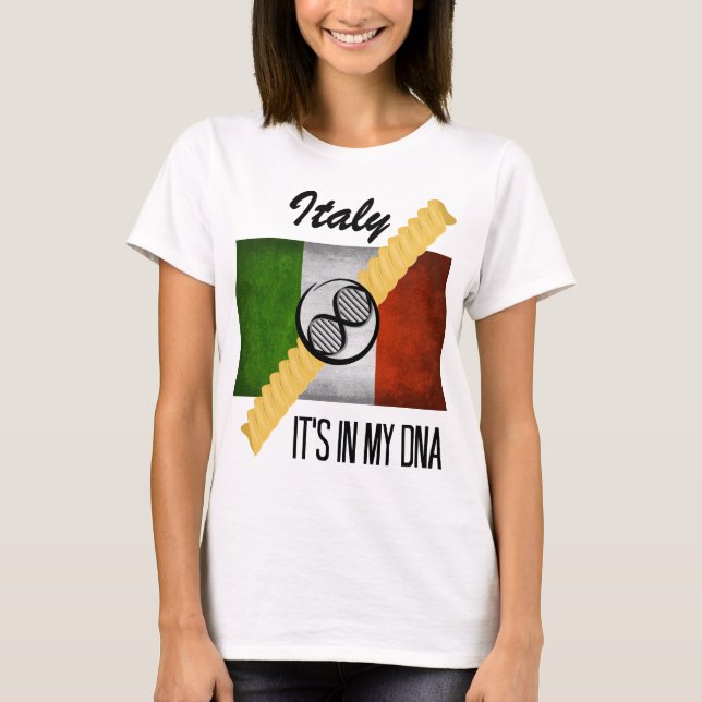 Italien Es ist in meiner DNA Molecule Italienische T-Shirt (Vorderseite)