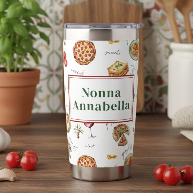 Italien Essen Spaß Chef Bunt Thermobecher (Von Creator hochgeladen)